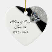 Damask 60e anniversaire de Mariage Ornement cardia (Dos)