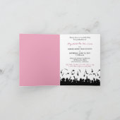 Damask Aangepaste Afstuderen Aankondiging (roze) (Binnen)