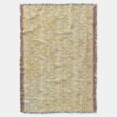  Damask-achtergrond - zwart + je achtergrond. Deken (Voorkant Verticaal)