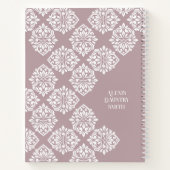 Damask Ambience Abstract Geometrisch (Bleek Roze) Notitieboek (Achterkant)