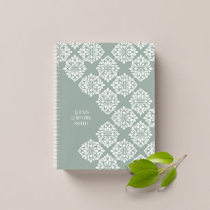 Damask Ambience Abstracte geometrische (Smokey Gre Notitieboek