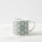 Damask Ambience Bleke Olijf Espresso Cup Kop (Rechts)