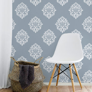 Damask Ambience Cadet Blauw Behang