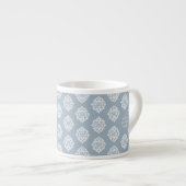 Damask Ambience Cadet Blue Espresso Cup Kop (Voorkant rechts)