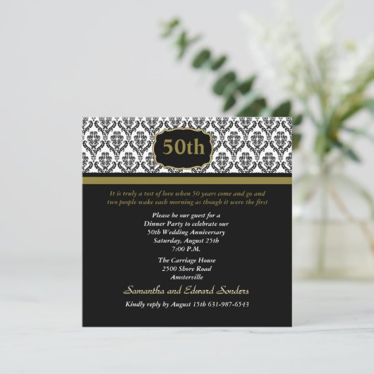 Damask Any Age Invitation (Debout devant)