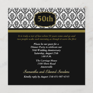 Damask any Age Invitation Kaart