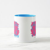 Damask Aqua-Magenta 3 Mok (Midden)