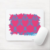 Damask Aqua-Magenta 3 Muismat (Met muis)