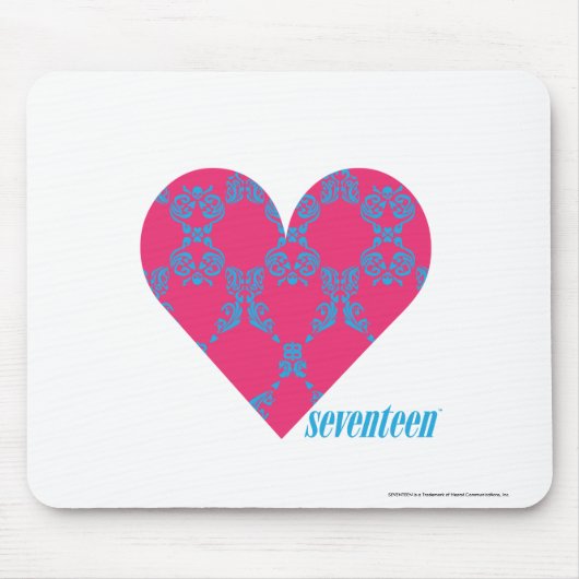 Damask Aqua-Magenta 4 Muismat (Voorkant)