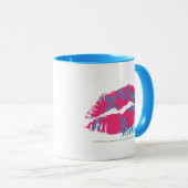 Damask Aqua-Magenta Mok (Voorkant rechts)