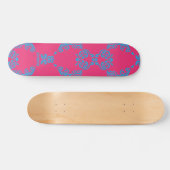 Damask Aqua-Magenta Skateboard (Horizontaal)
