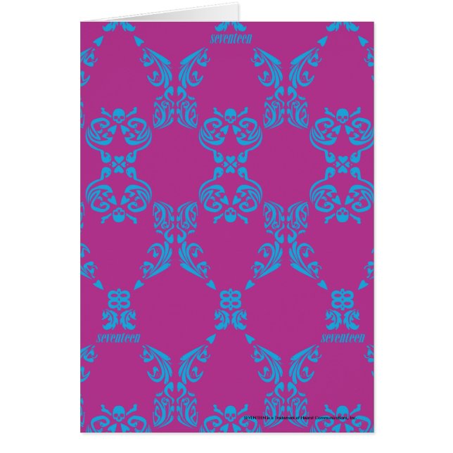 Damask Aqua-Paars (Voorkant)