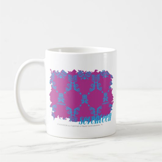 Damask Aqua-Paars 2 Koffiemok (Links)
