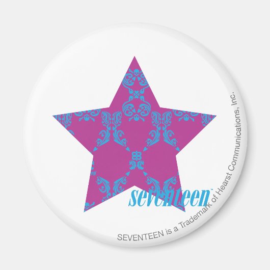 Damask Aqua-Paars 3 Magneet (Voorkant)