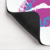 Damask Aqua-Paars Muismat (Hoek)