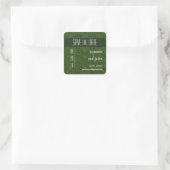 Damask Art Deco Sla de Date Sticker op (Tas)