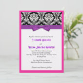Damask avec cabot violet et Faire-part de mariage  (Debout devant)