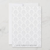  Damask Baby Carriage Baby shower Kaart (Achterkant)