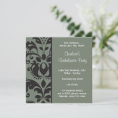 damask bachelorette kaart (Staand voorkant)
