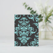 Damask  behangpatroon briefkaart (Staand voorkant)
