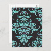 Damask  behangpatroon briefkaart (Voorkant / Achterkant)