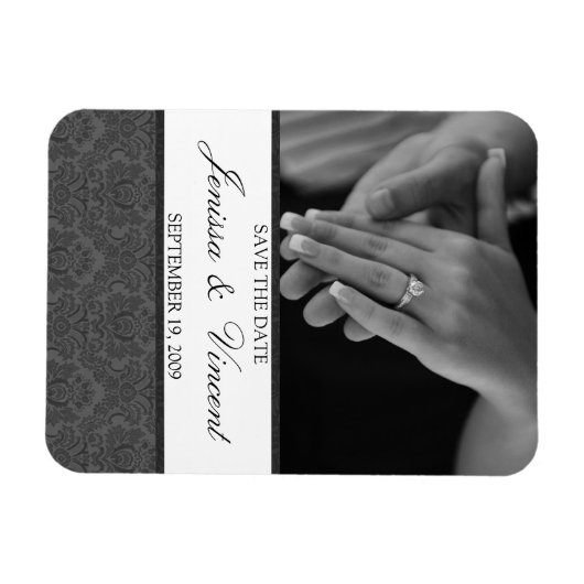 Damask Bewaar de Datummagneet 3" x 4" Magneet (Horizontaal)