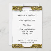 Damask Birthday Party Glamor Hot Invitation (Dos)