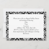 Damask Black/White/Red Holiday Party Invitations (Dos)