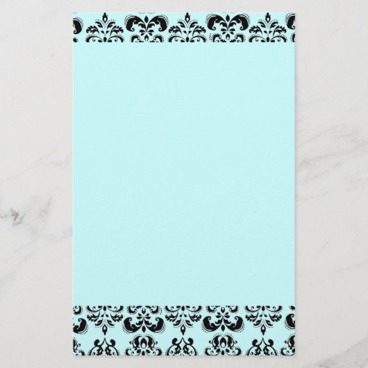 DAMASK, blauw Briefpapier (Voorkant)