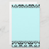 DAMASK, blauw Briefpapier (Voorkant / Achterkant)