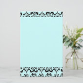 DAMASK, blauw Briefpapier (Staand voorkant)