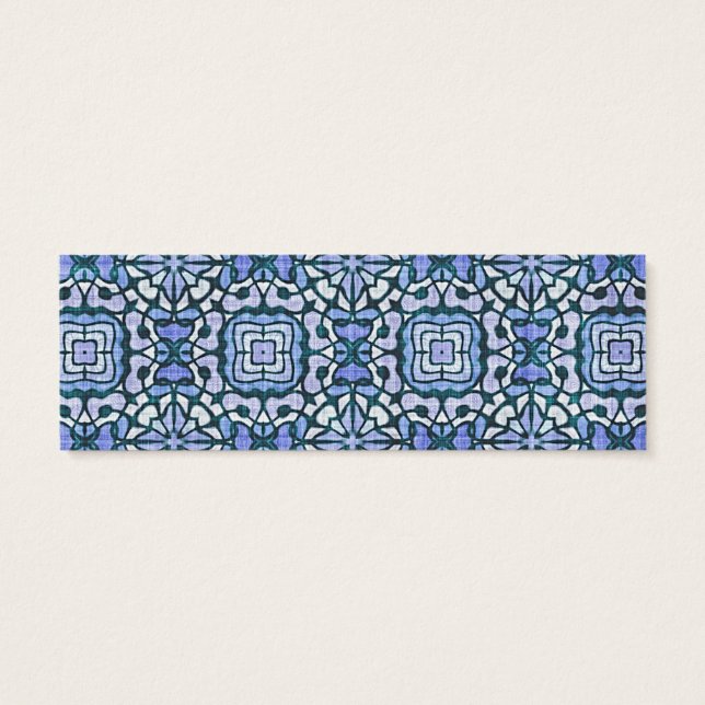 Damask bleu et blanc Motif décoratif complexe (Dos)