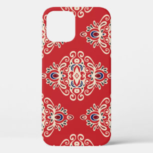 Damask : Bloei naadloos patroon. iPhone 12 Hoesje