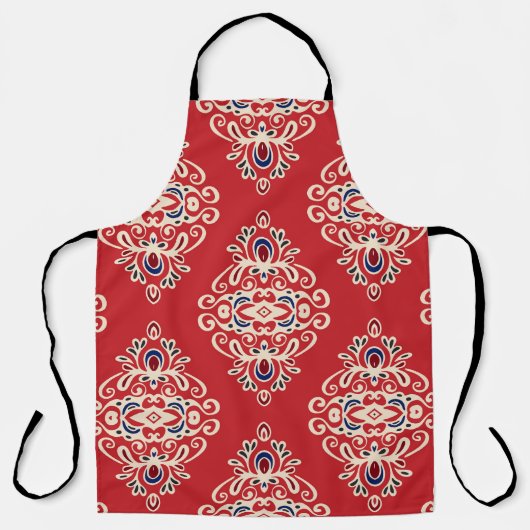 Damask : Bloei naadloos patroon. Schort (Voorkant)