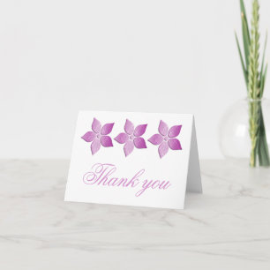 Damask Blooms Dank U Kaart, Paars Bedankkaart