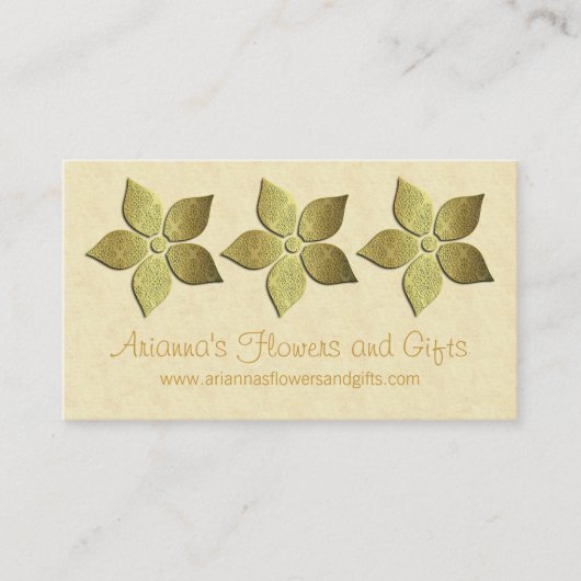 Damask Blooms Floral Carte de visite (Devant)