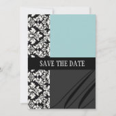 Damask Blue Enregistrer La Carte Date (Devant)