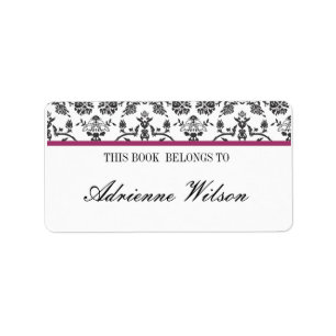 Damask Bookplate Etiket