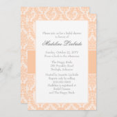 Damask Bridal Shower Invitation (Devant / Derrière)