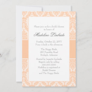 Damask Bridal Shower Invitation Kaart