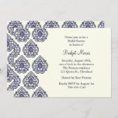  Damask Bridal Shower Invitation Kaart (Voorkant / Achterkant)