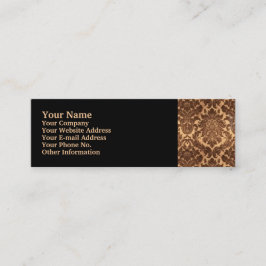 Damask - Bruin & beige Mini Visitekaartje
