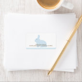 Damask Bunny Retouradreslabel Etiket (Insitu)