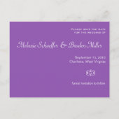 Damask Butterfly Save the Date Uitnodiging (Achterkant)