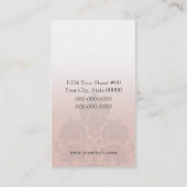 Damask Chandelier Visitekaartje (Peach) (Achterkant)