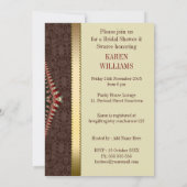 Damask Chocolate nuptiale douche Invitation (Dos)