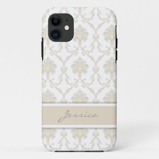 Damask coque iphone personnalisable (Dos)