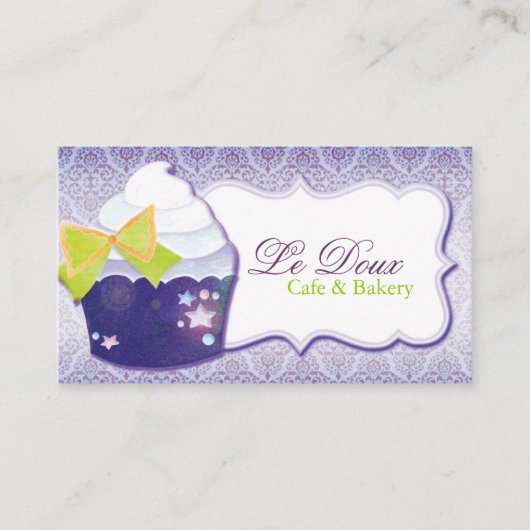 Damask Cupcake Bakery Visitekaartje (Voorkant)