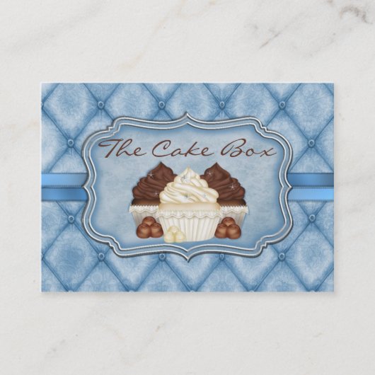 Damask Cupcake Chubby Visitekaartje (Voorkant)