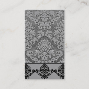 Damask Cut Velvet, DUBBEL DAMASK MONOTONE Visitekaartje